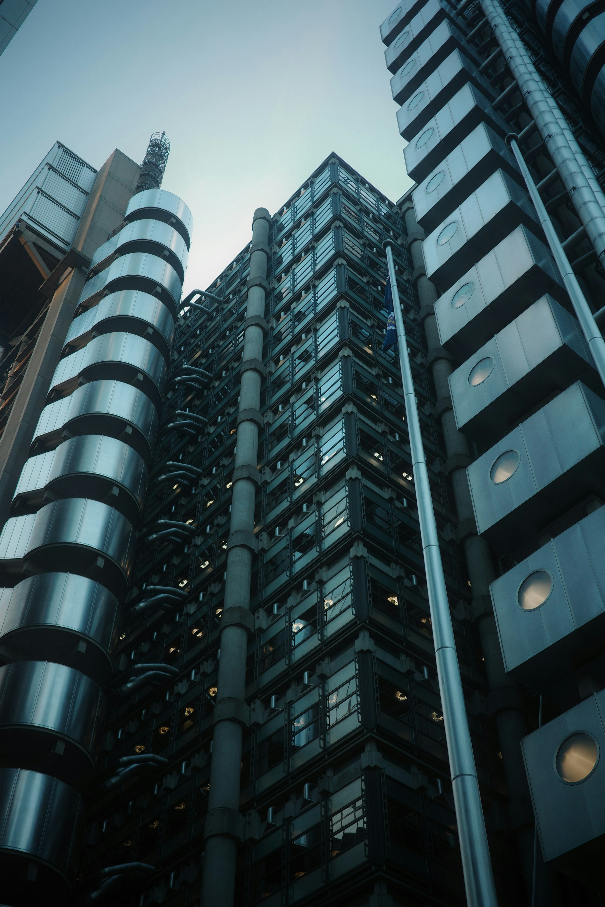 藍色未來建築與科技場景
